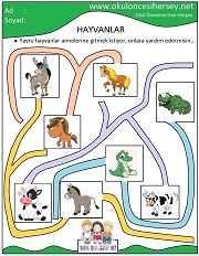 Hayvanlar Çalışma Sayfaları